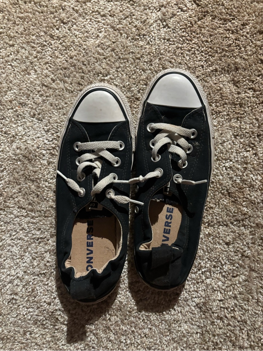 Converse Kids Black and White Low-Top Canvas Sneakers